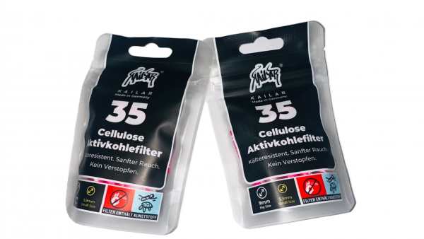 Kailar Zellulose Aktivkohle-FilterSlim ø 5,9mm x 35 Stück